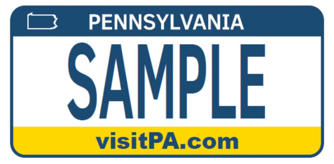 New pennsylvania license plate