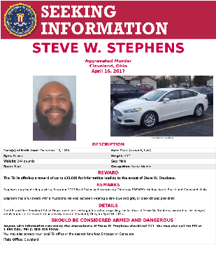 FBI – WANTED:   STEVE W. STEPHENS