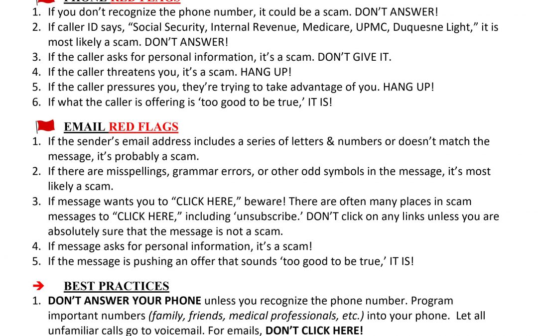 ❗ Red Flags: How to recognize a SCAM