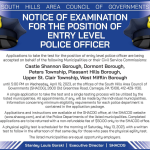 Notice Of Examination For The Position Of Entry Level Police Officer